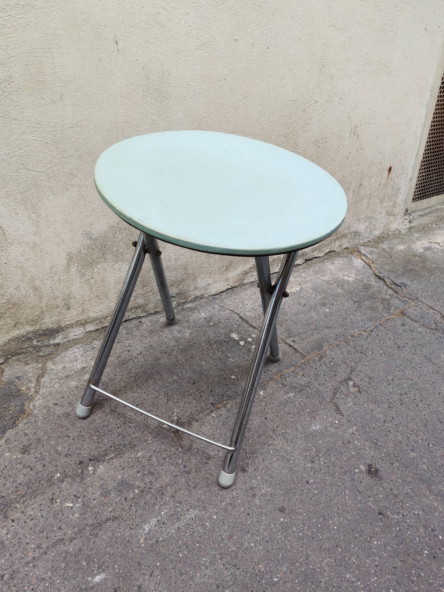 Tabouret pliant vintage Allemagne de L'Est 60/70