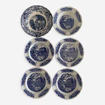 Blue Pyroblan Porcelain Plates