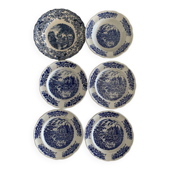 Blue Pyroblan Porcelain Plates