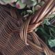 Woven wicker basket