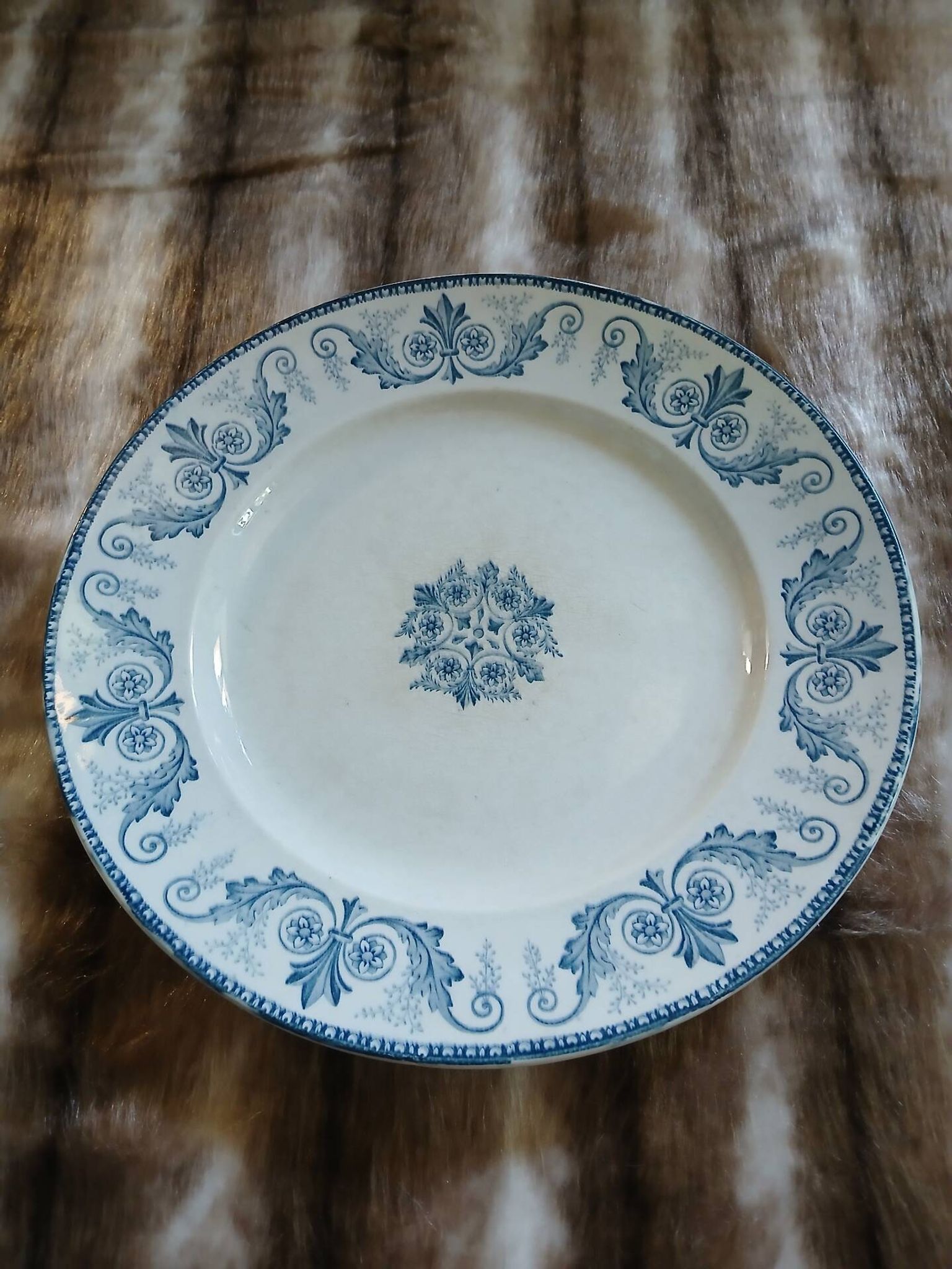Large antique ironstone dish