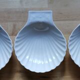 Coquilles Saint Jacques porcelaine blanche Apilco