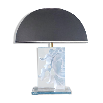 Sculptural acrylic table lamp by Fabianart Rome, 1980's.