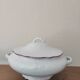 Vegetable soup tureen porcelain Ph. Deshoulière California series decoration