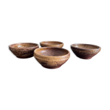 4 bowls in sandstone André Bodin La Borne