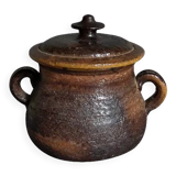 Ceramic covered pot by Jean Marais signed, Vallauris 80s
