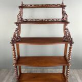 Large Carved Mahogany Shelf, 19th Century