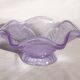 Set of 4 purple moulded glass ice cream bowls.