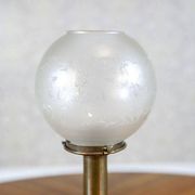 20th-Century Candleholders with Glass Shades, 1950s, Set of 2
