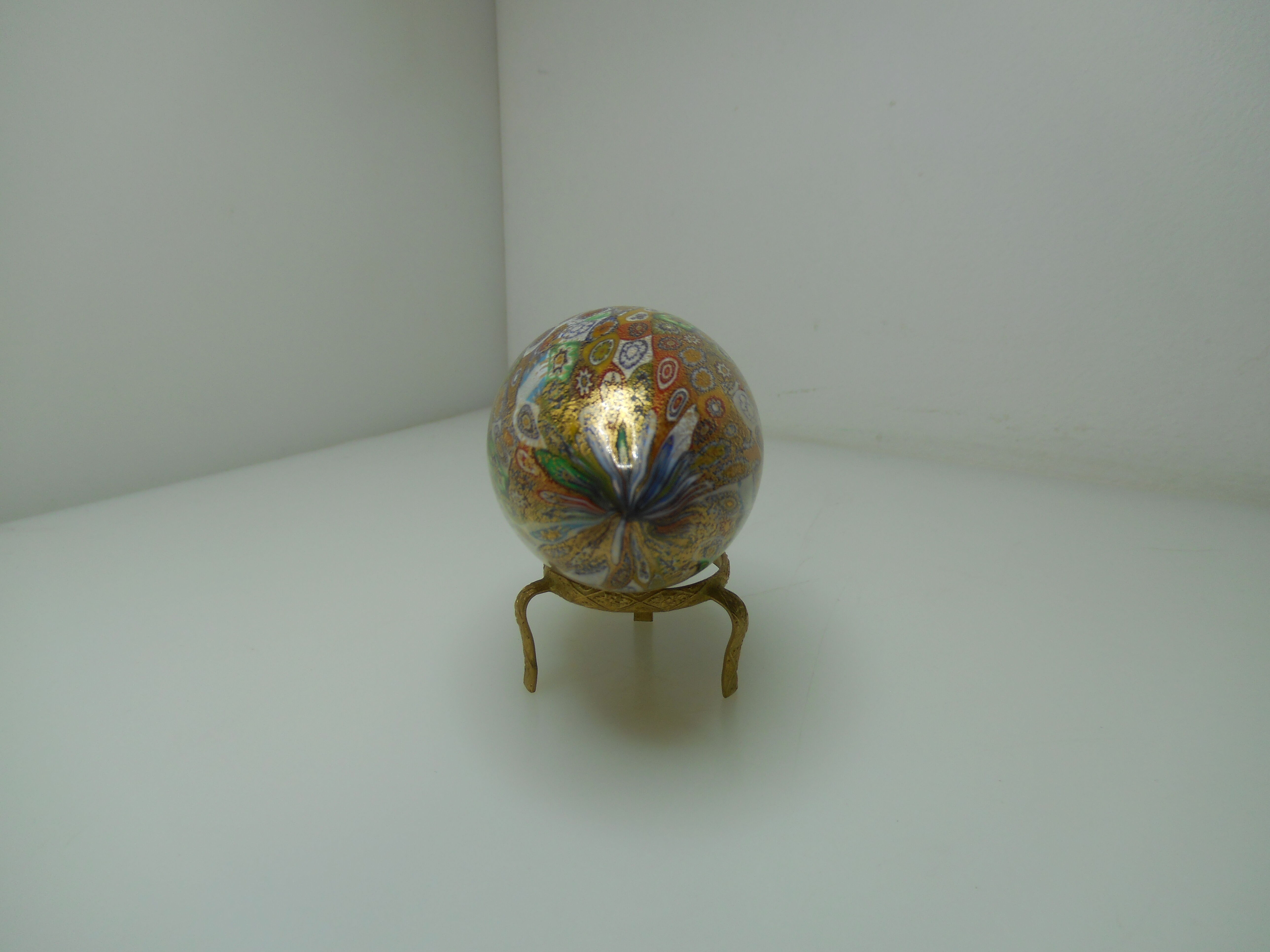 Egg Murano gold leaf Millefiori paper press