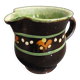 Glazed terracotta cream jug, Savoie, early 20th century