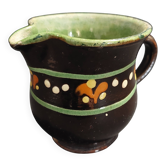 Glazed terracotta cream jug, Savoie, early 20th century