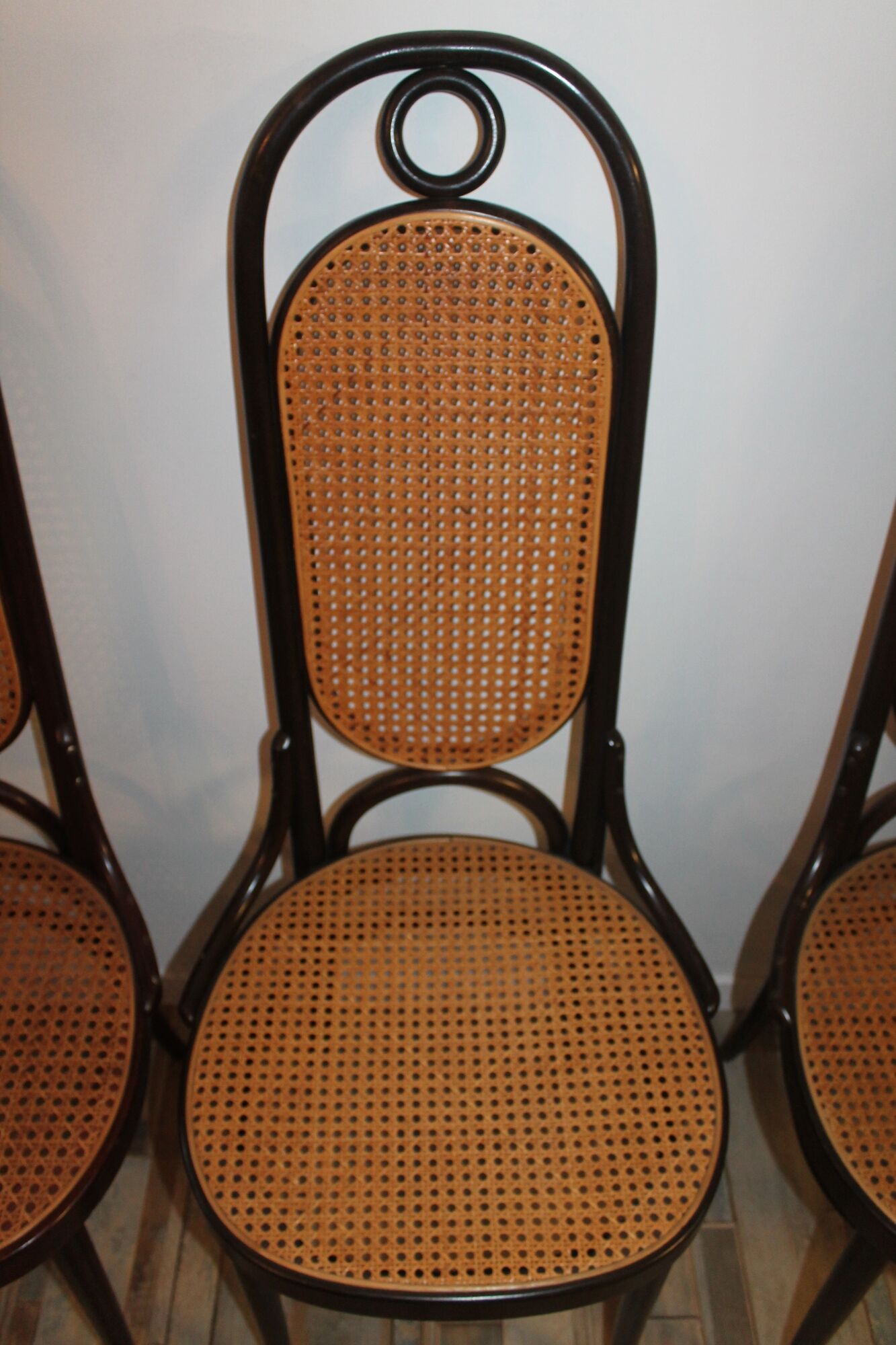 Lot of 4 thonet chairs no. 17 of the 70s
