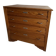 4-drawer chest in raw wood and chrome - art deco style