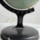 Miniature Green Paper-Covered Globe with Metal Base and Meridian — Made in England