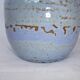 Ceramic ball vase signed blue Accolay or other 16 cm