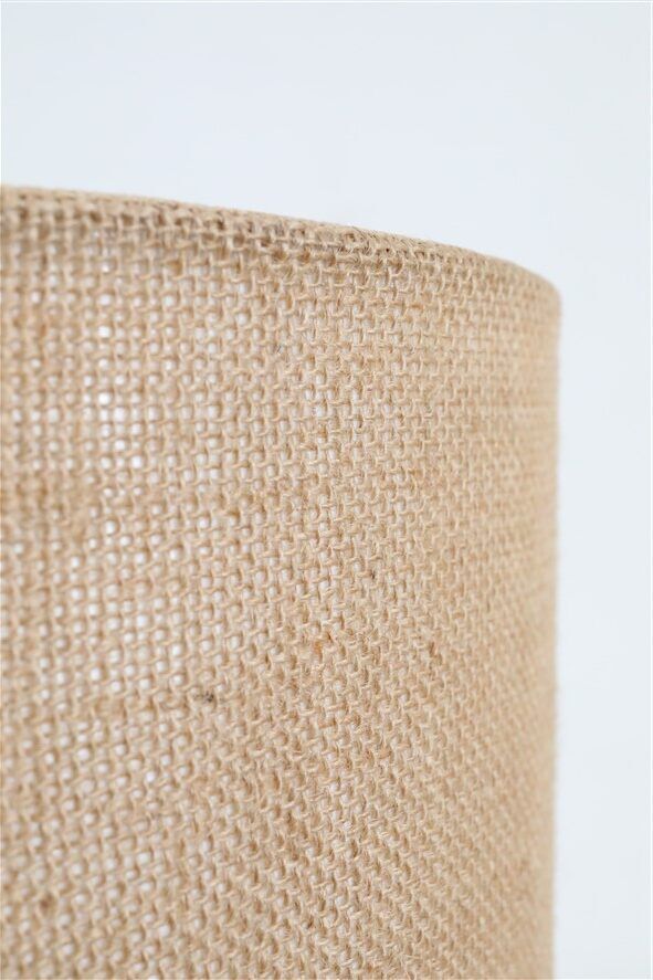 Big "1097" ceramic table lamp by Einar Johansen for Søholm with jute shade, mid-century Danish modern design, 1960s/1970s