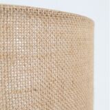 Big "1097" ceramic table lamp by Einar Johansen for Søholm with jute shade, mid-century Danish modern design, 1960s/1970s