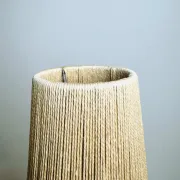 Lampe de table en céramique et sisal par Agne Aronsson, Suède, années 1960.