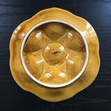 Amber oyster plate Sarreguemines