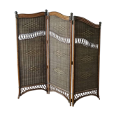 Paravent 3 pans en rotin