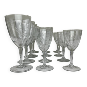 Service de verres gravés