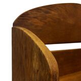 Art Deco Oak compact bookcase minimalist design