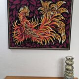 Tapisserie Oiseau de feu - Tableau Canevas vintage