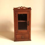 Wall display case early 20th Solid Burmese teak Height 55 cm