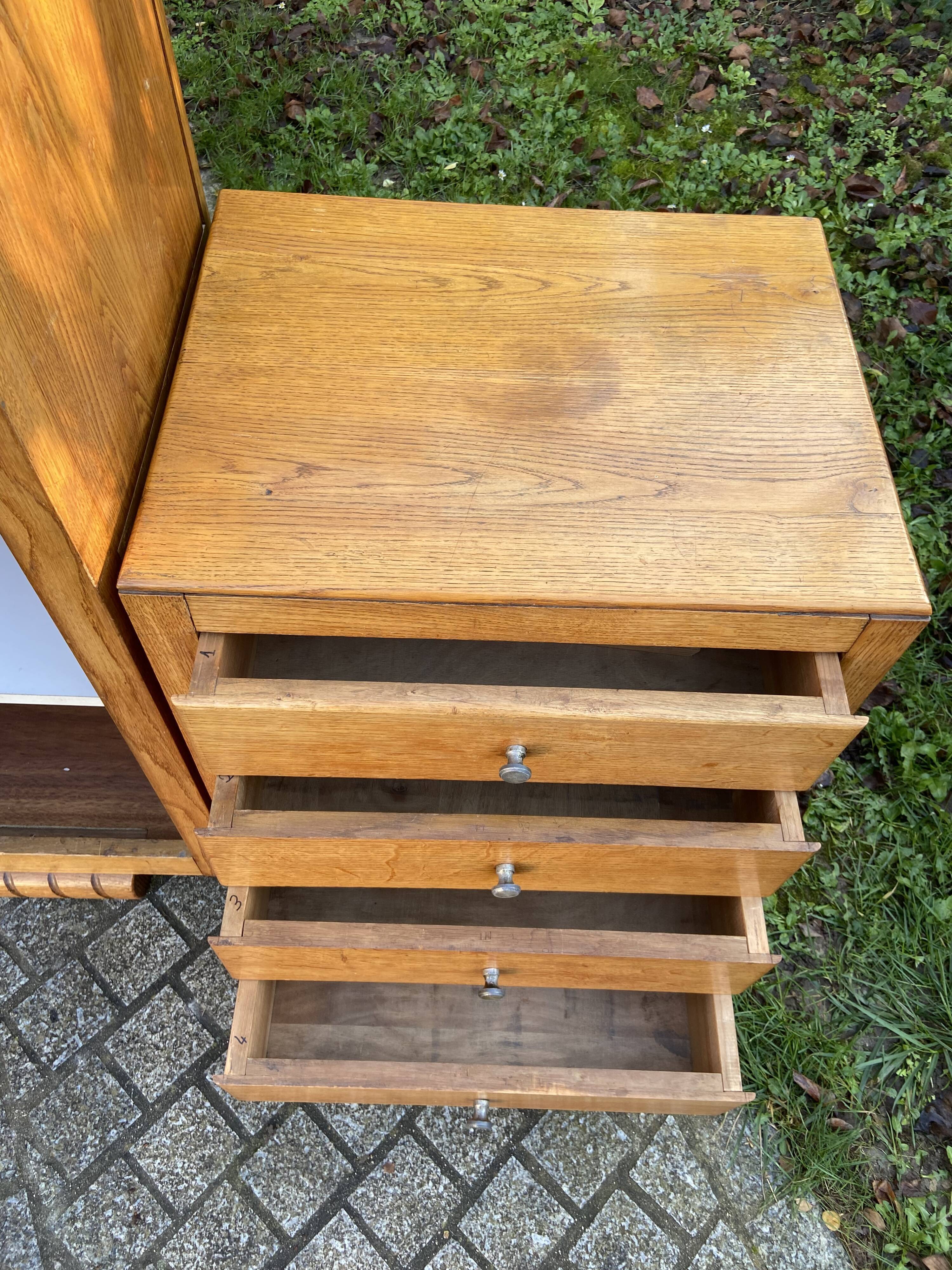 Asymmetrical Art Deco chest cabinet