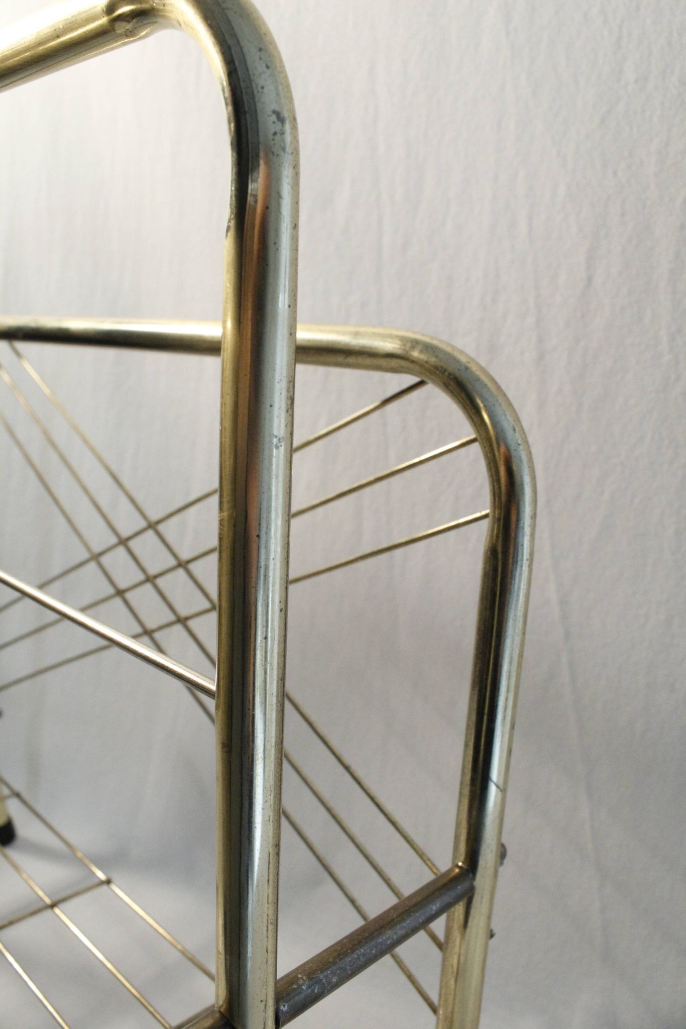 Vintage gilded metal magazine racks - 70s