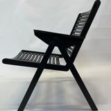 Niko Kralj Slovenian Rex Plywood Folding Chair for Stol 1950s in Black