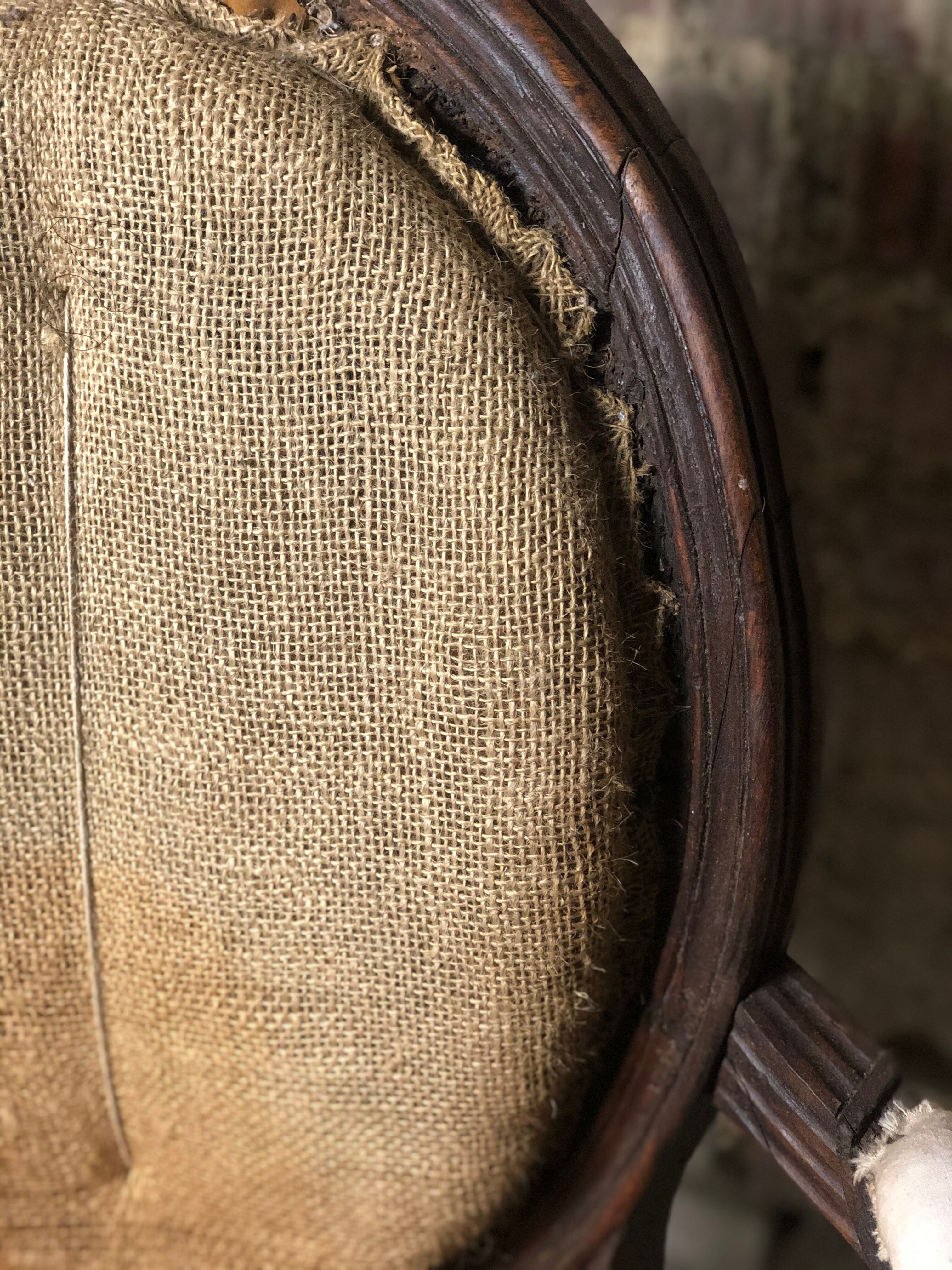 Louis XVI period medallion armchair