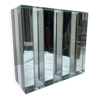 Vase Vintage • Gallotti & Radice • Verre • Miroir • Acier • 1950-1970