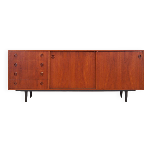 Enfilade en teck, design danois, années 1970, production : Danemark