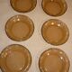 6 Duralex transparent smoked glass hollow plates