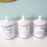 5 pots ceramic pharmacy ceramic earthenware of Longchamp