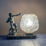 Marble table lamp, boxing, 1930s
