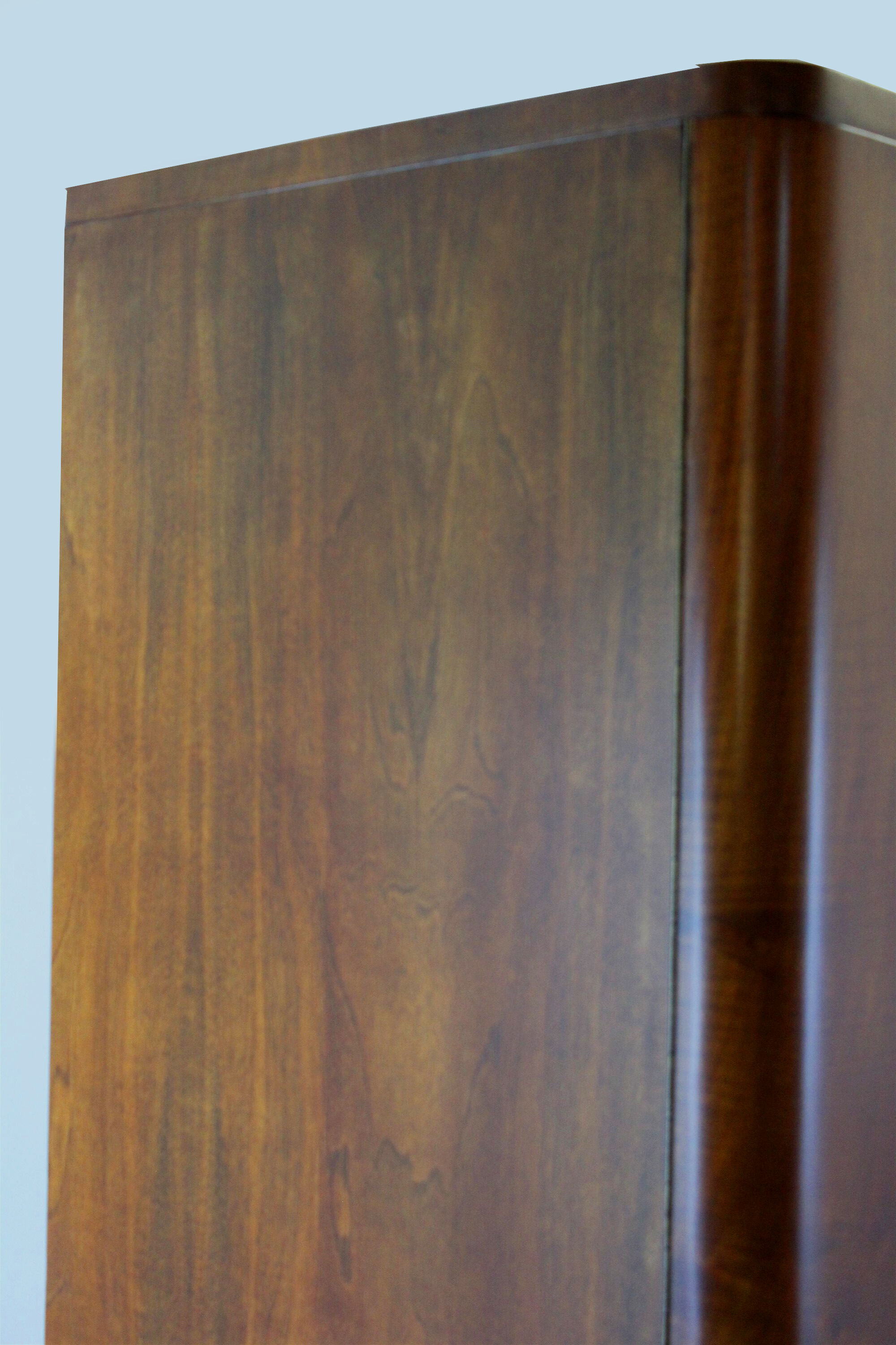 Bauhaus chromed tubular steel and walnut wardrobe, 1930s