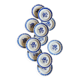 Set of 12 vintage blue flower dessert plates