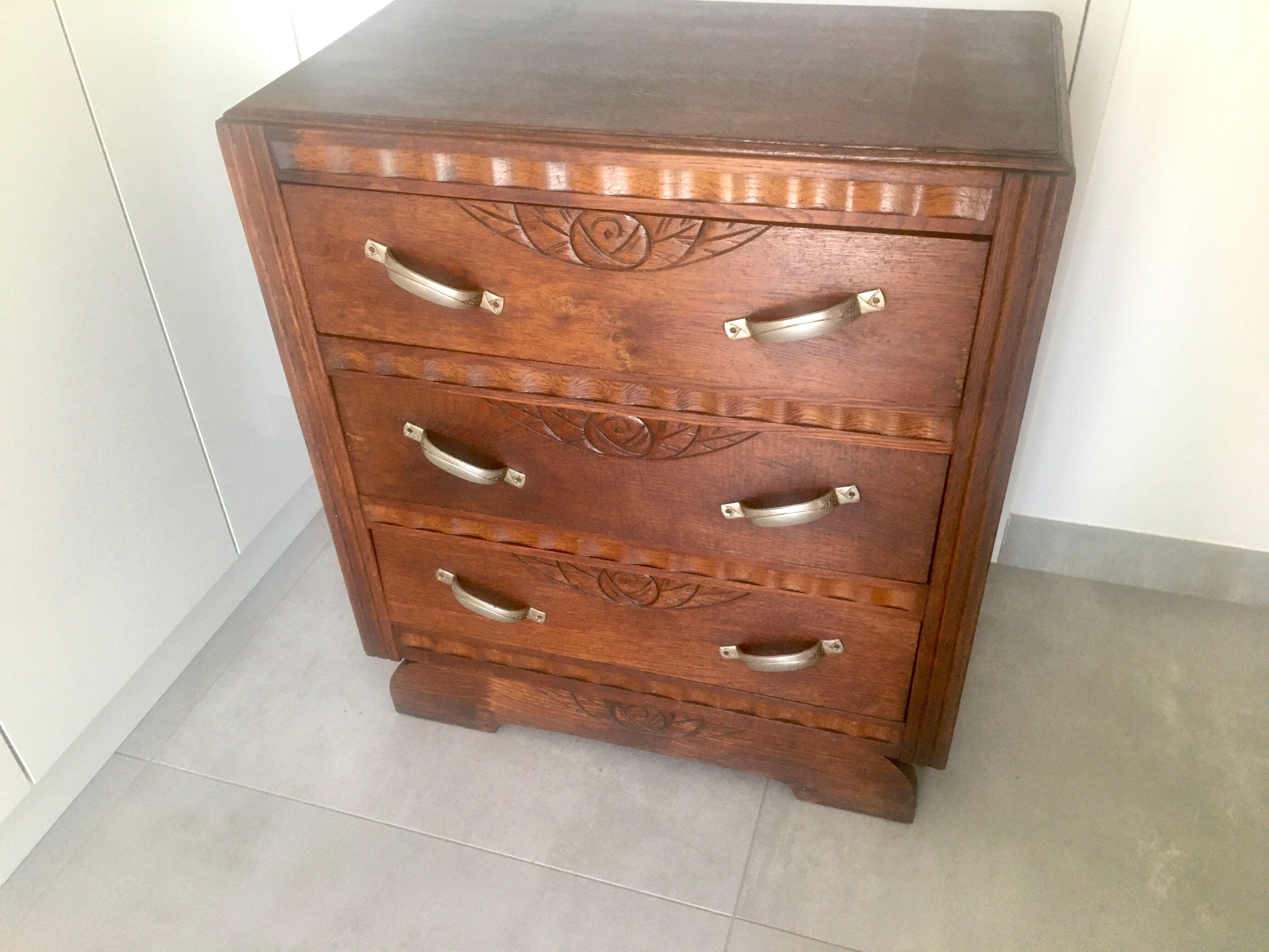 Small chest of drawers 3 drawers authentic Art Deco