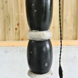 Black wooden floor lamp
