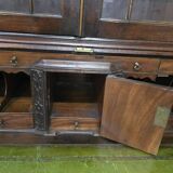 Mahogany secretary with display cabinet