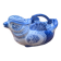 Old teapot / bird-shaped jug in blue and white porcelain