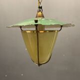 Vintage italian opaline glass lamp, 1950s