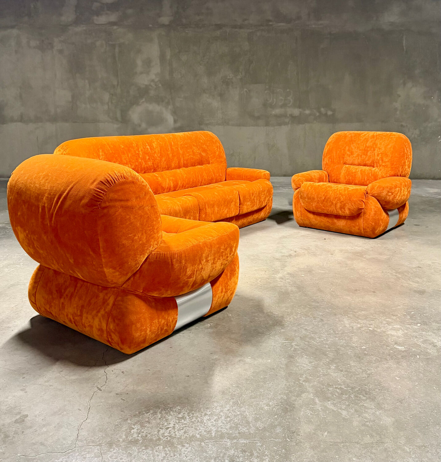Ensemble canapé et fauteuils vintage