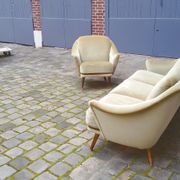 Set canapé / 1 fauteuil année 50 60 dans son jus