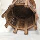 Exotic wooden coffee table carved molding