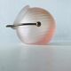 Glass and brass ball ashtray