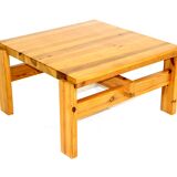 Table basse en pin,  Suède, 1970